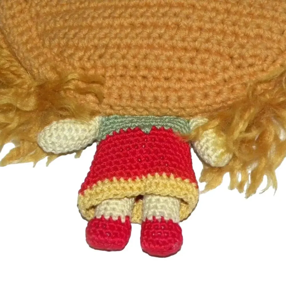 Crochet Cute Girl Change Purse Doll with Crown